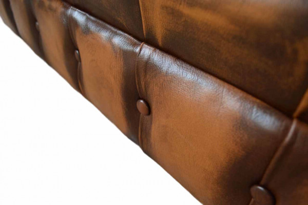 Canapé 4 places Chesterfield Design Luxury Canapé Revêtement neuf Marron