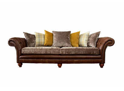 Canapé canapé 3 places Canapé design Rembourrage textile Trois places classique Nouveau