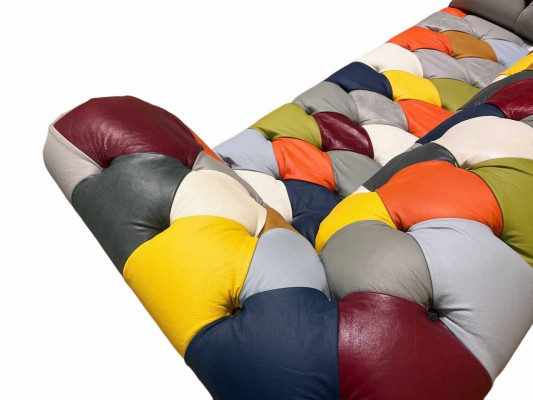Chesterfield 3 places en tissu design Canapé Rembourrage Textile Moderne Nouveau