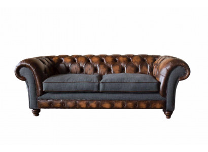 Chesterfield Design Luxe Revêtement de canapé Sofa Siège Salon Cuir neuf