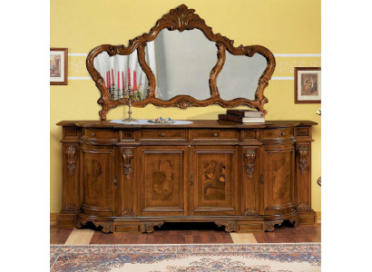 Buffet Commode Miroir Bois Console Buffet Tiroirs Coffres de tiroirs Consoles