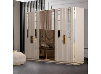 Armoire Armoire en bois Armoire moderne Garde-robe beige
