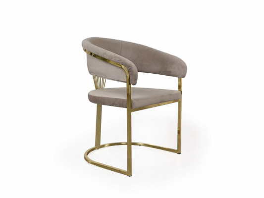 Chaises de salle à manger complètes Chaises de cuisine Chaises de cuisine 6 pièces Beige Luxe Or