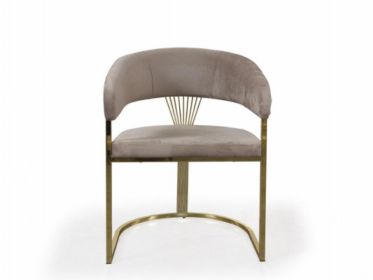 Chaises de salle à manger complètes Chaises de cuisine Chaises de cuisine 6 pièces Beige Luxe Or