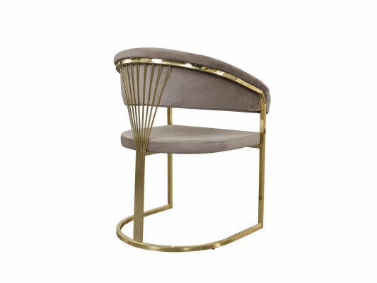 Chaises de salle à manger complètes Chaises de cuisine Chaises de cuisine 6 pièces Beige Luxe Or