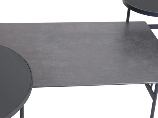 Table basse de luxe Ensemble de meubles de designer 3 pièces 2 tables d'appoint Salon Complet