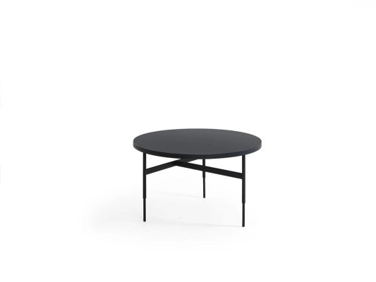 Table d'appoint ronde moderne de luxe en bois de conception de meubles noirs