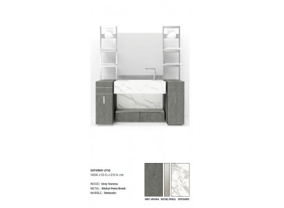 Armoire de salle de bain grise Mobilier de salle de bain Armoire Gris Meuble de salle de bain classique neuf