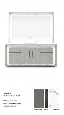 Armoire de salle de bain grise Mobilier de salle de bain Étagère Armoire de salle de bain Étagères en bois