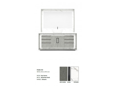 Armoire de salle de bain grise Mobilier de salle de bain Étagère Armoire de salle de bain Étagères en bois