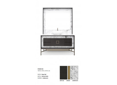 Armoire de salle de bain grise Meubles de salle de bain Mobilier classique Armoire de salle de bain