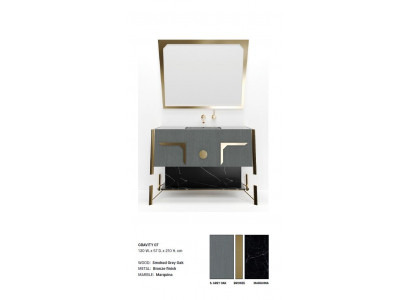 Armoire de salle de bain grise Meuble de salle de bain Étagère Armoire de salle de bain Étagères en bois Mobilier