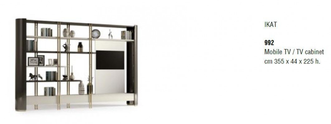 Unité murale murale en bois Vrai meuble TV en bois TV Armoire d'extension murale Italie nouveau