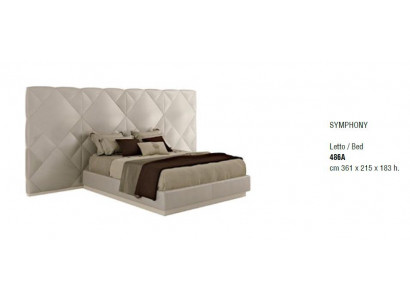 Lit double. Lits classiques. Meubles de chambre à coucher. Bois massif. Lit Bizzotto Italie.