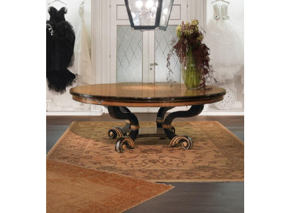 Salle à manger Tables Mobilier rond Table à manger Table ronde de luxe Bois massif Italie neuf