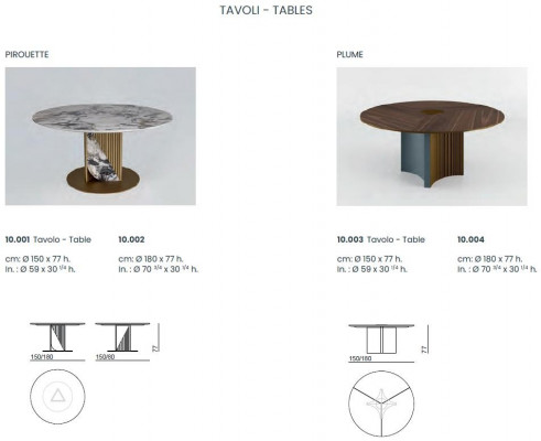 Salle à manger Tables Meubles ronds Table à manger de luxe Table ronde en acier inoxydable Italie nouvelle