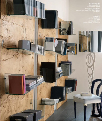 Étagère Salon Armoire Étagère en bois Armoire de bureau Armoires Vitrine Italie