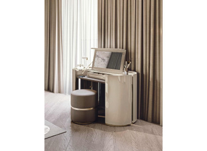 Coiffeuse avec miroir Mobilier de chambre Design Table de chevet Tabouret 2 pièces. nouveau
