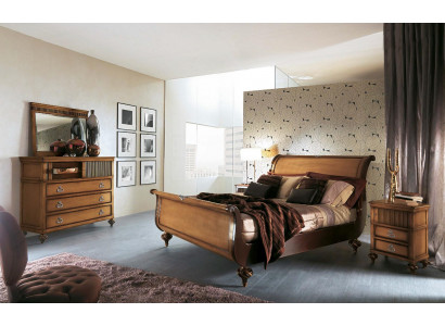 Lit double Lits d'hôtel Chambre Lit en bois Rembourrage Mobilier Design