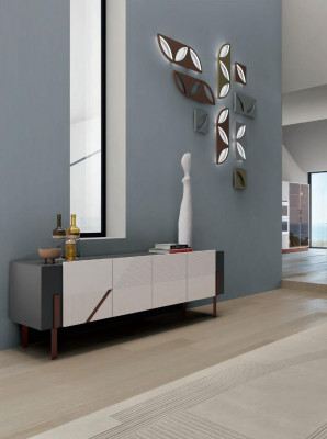 Buffet Meuble italien Salon Bois massif Armoire de luxe Design nouveau