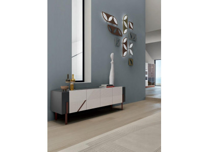 Buffet Meuble italien Salon Bois massif Armoire de luxe Design nouveau