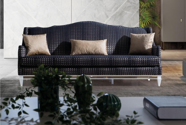 Ensemble de canapés modernes pour salon Rembourrage Trois places Fauteuil design en 3 pièces