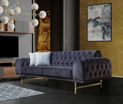 Ensemble de canapés noir et blanc 3 places + 3 places, élégant fauteuil une place sofas