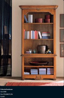 Étagère Armoire Étagère de bureau Élégant étagère marron Étagère à livres italienne Ameublement