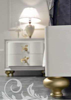 Lit de luxe Lits modernes en bois Cadre de lit doré Cadre de lit double design neuf