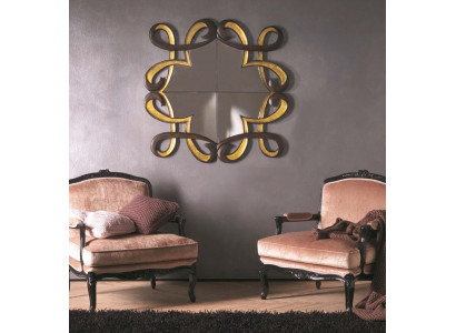 Cadre en bois véritable de designer classique XXL miroir 115x115 Miroir Miroir mural