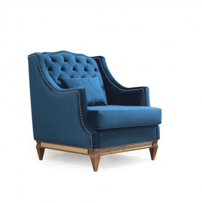 Bleu, il fauteuil Chesterfield de luxe Salon Lounge Mobilier de designer nouveau