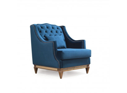Bleu, il fauteuil Chesterfield de luxe Salon Lounge Mobilier de designer nouveau