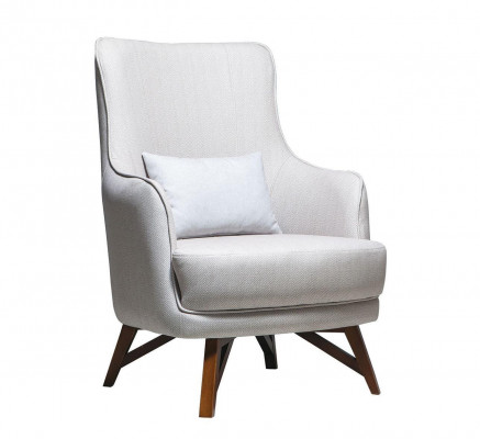 Chaise longue de relaxation blanche design moderne pour salon accoudoirs 1 place