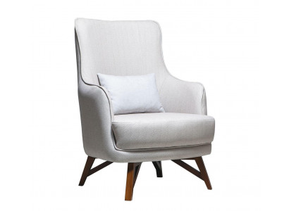 Chaise longue de relaxation blanche design moderne pour salon accoudoirs 1 place