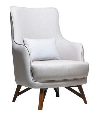 Chaise longue de relaxation blanche design moderne pour salon accoudoirs 1 place