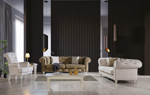 Fauteuil Chesterfield design à un seul siège avec accoudoirs Mobilier de salon 1 place