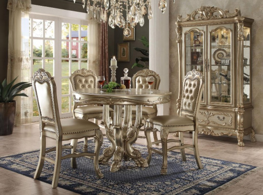 Salle à manger ronde Table ronde Tables en bois Mobilier baroque rococo classique et nouveau