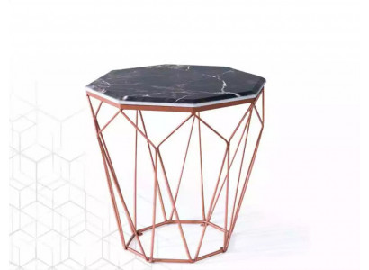 Table d'appoint Salon Mobilier de luxe Matériau Métal noir Design