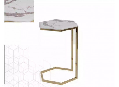 Table d'appoint Salon Mobilier Matériau Acier inoxydable or acier inoxydable Design