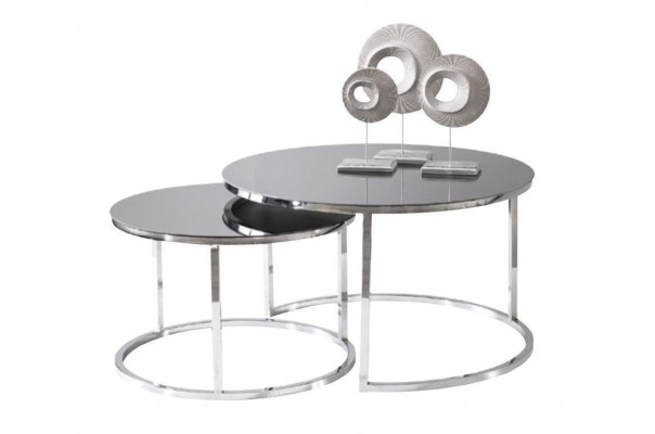 Table basse de luxe ensemble de table d'appoint table basse argent design salon