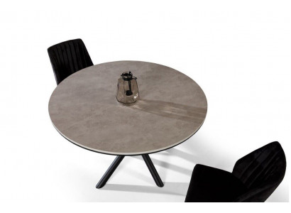 Table à manger Ronde Table à manger Extensible Table de cuisine Bois Gris Tables