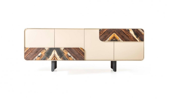 Buffet Commode Commode Beige Bois Mobilier Moderne Armoire Design