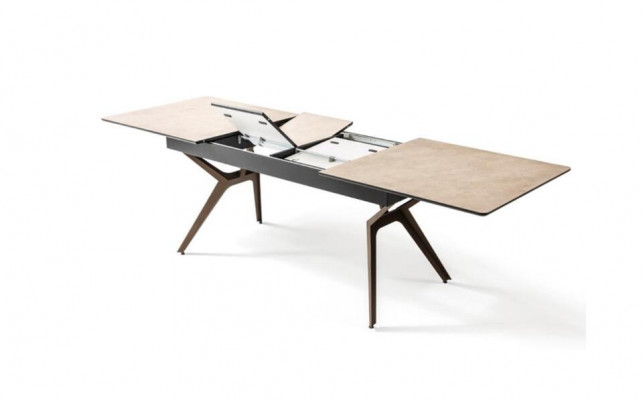 Table à manger Table de cuisine Extensible Design Moderne Bois Table grise