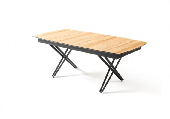 Conception table de cuisine Table de salle à manger Extensible Bois Marron Table Meubles