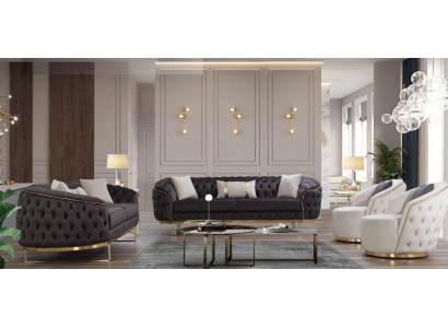 Ensemble de canapé luxueux 4 pièces 3+3+1+1 canapé fauteuils mobilier canapé salon