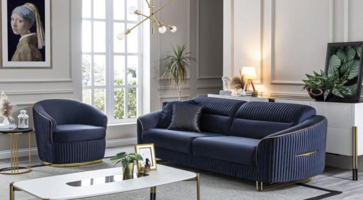 Ensemble de canapé 3+1 places Mobilier Design Moderne Nouveau Canapé 2 pièces en tissu
