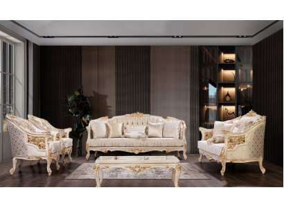 Canapé de luxe Chesterfield Ensemble de canapés ensemble 3+3+1+1 places Groupe de designers 4 pièces. nouveau