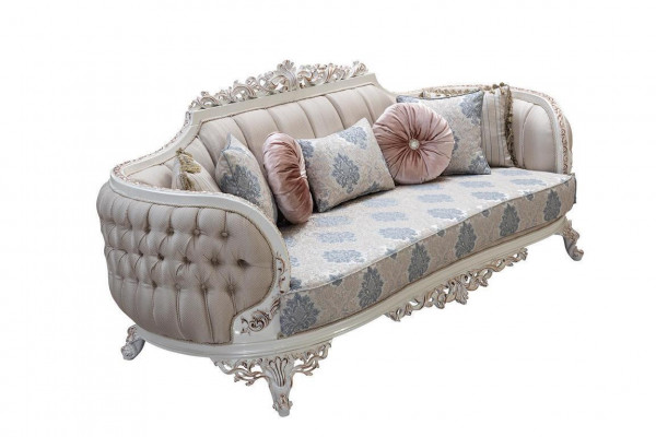 Canapé designer 3 places Chesterfield Luxe Tissu Canapés Canapés Tissu Textile Nouveau