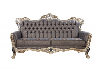Canapé classique 3 places Canapé rembourré Blanc Textile Siège Design Canapé Tissus