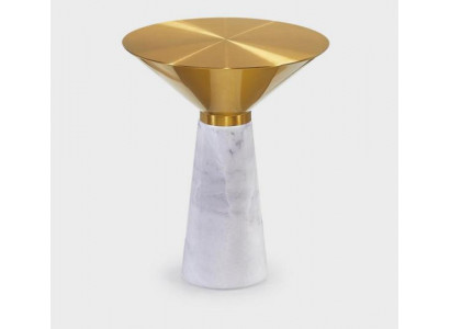 Table d'appoint ronde moderne Table basse Table basse dorée Table en marbre